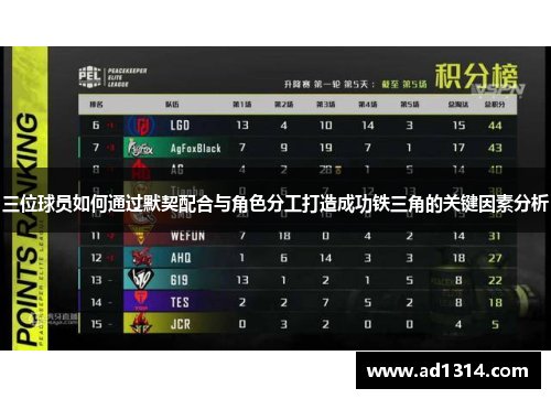 三位球员如何通过默契配合与角色分工打造成功铁三角的关键因素分析